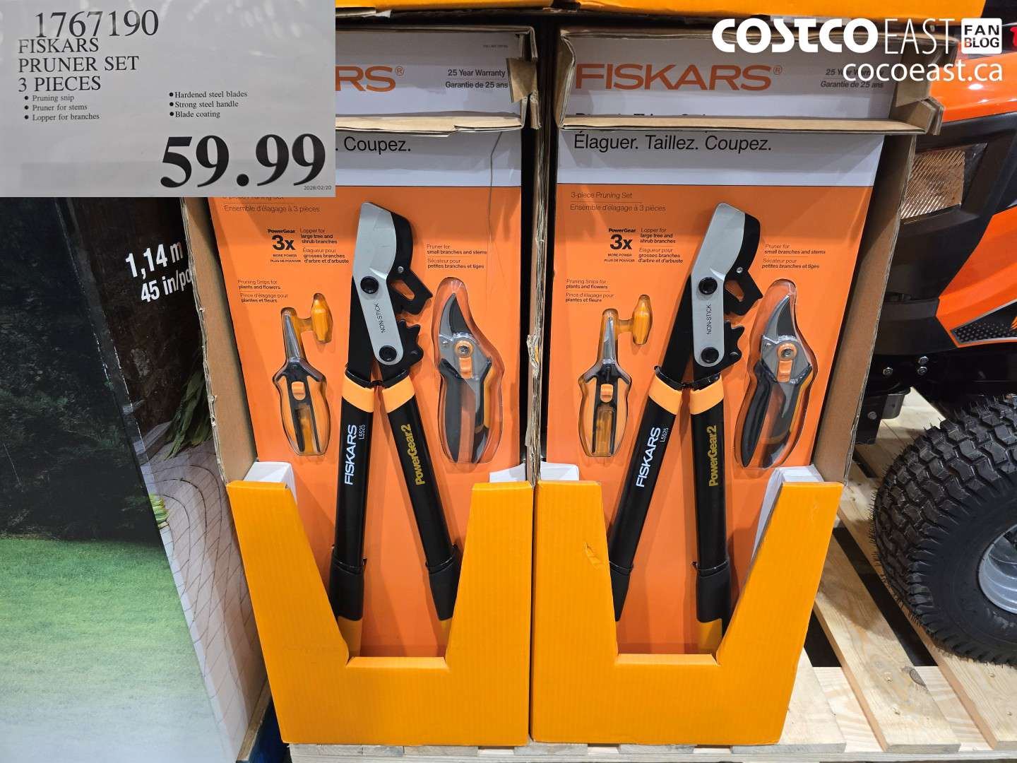 1767190 FISKARS PRUNER SET 3 PIECES $59.99