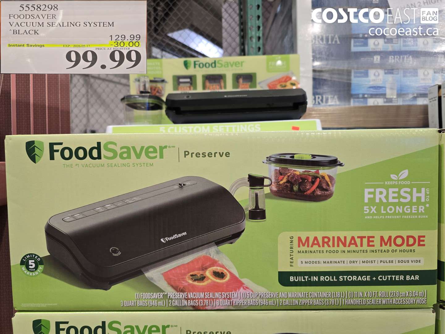 5558298 FOODSAVER VACUUM SEALING SYSTEM BLACK ($30.00 INSTANT SAVINGS EXPIRES ON 2026-05-17) $99.99