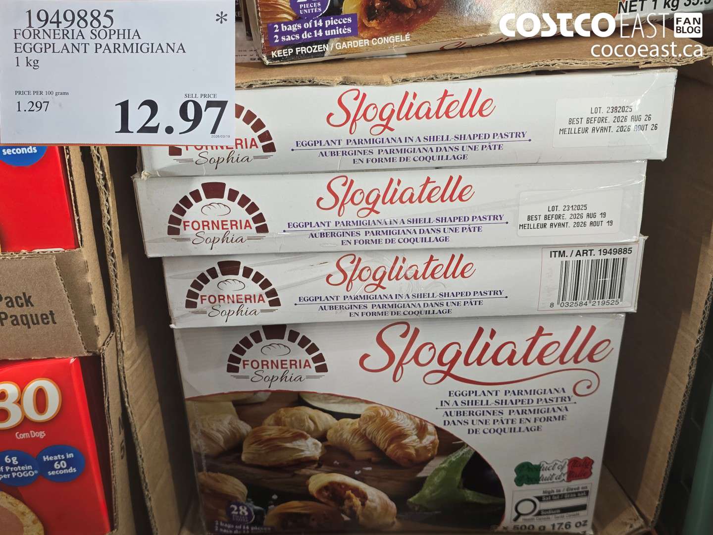 1949885 FORNERIA SOPHIA EGGPLANT PARMIGIANA 1 KG $12.97