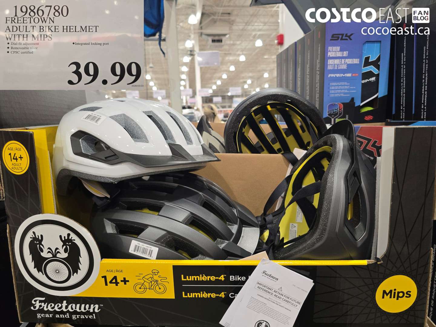 1986780 FREETOWN ADULT BIKE HELMET WITH MIPS $39.99