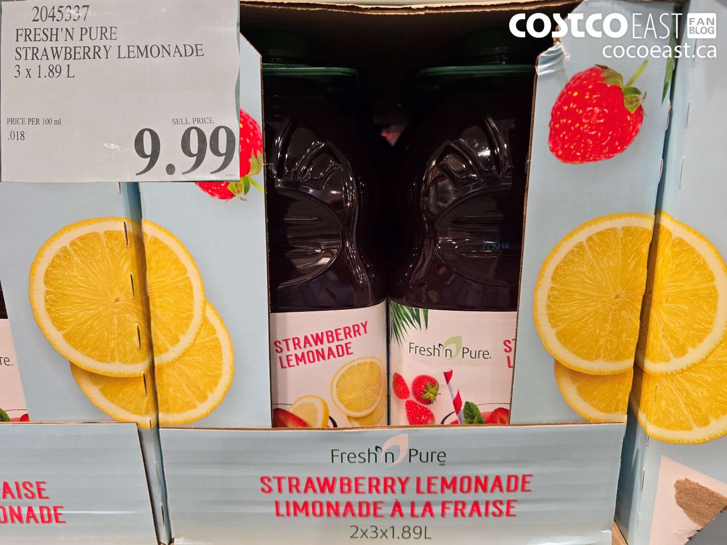 2045337 FRESH'N PURE STRAWBERRY LEMONADE 3 X 1.89 L $9.99