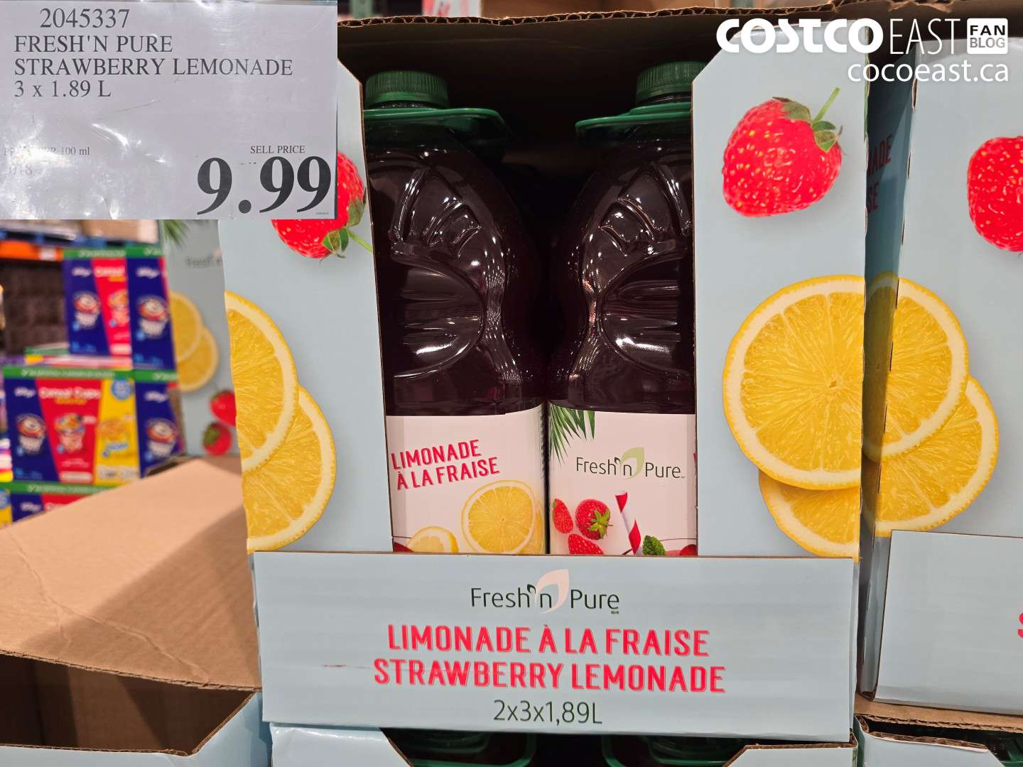 2045337 FRESH'N PURE STRAWBERRY LEMONADE 3 X 1.89 L $9.99