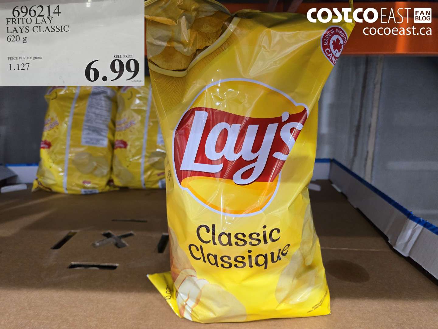 696214 FRITO LAY LAYS CLASSIC 620 G $6.99