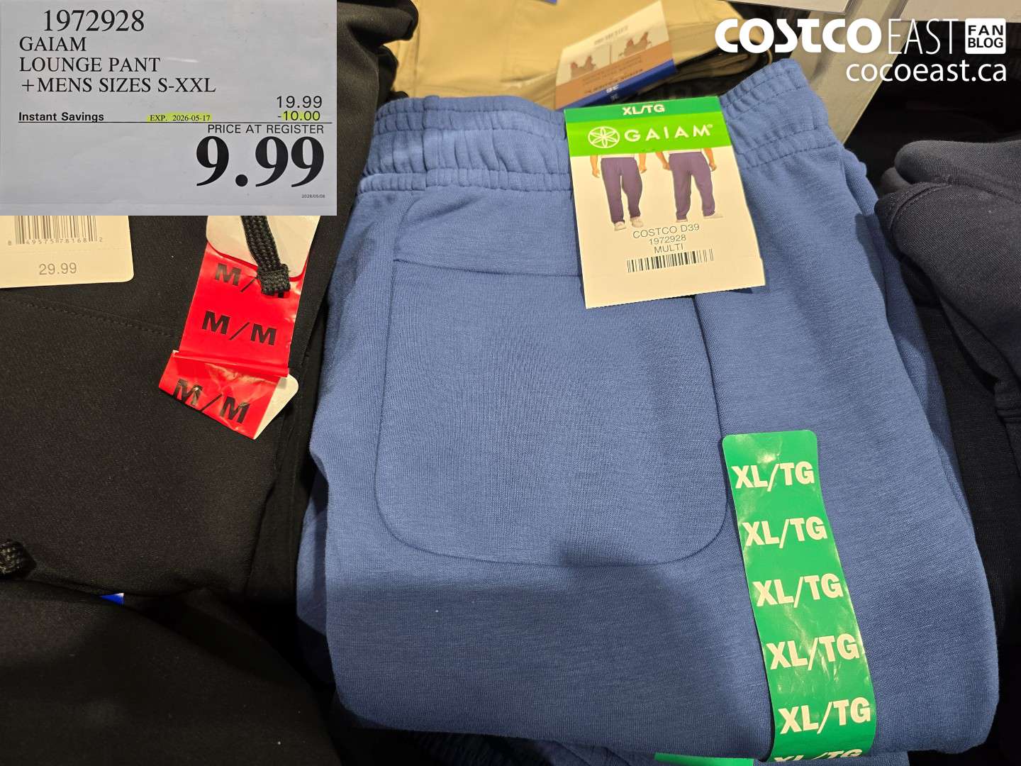 1972928 GAIAM LOUNGE PANT + MENS SIZES S-XXL ($10.00 INSTANT SAVINGS EXPIRES ON 2026-05-17) $9.99