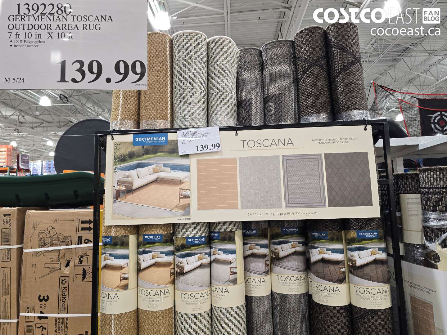 1392280 GERTMENIAN TOSCANA OUTDOOR AREA RUG 7 FT 10 IN X 10 FT $139.99