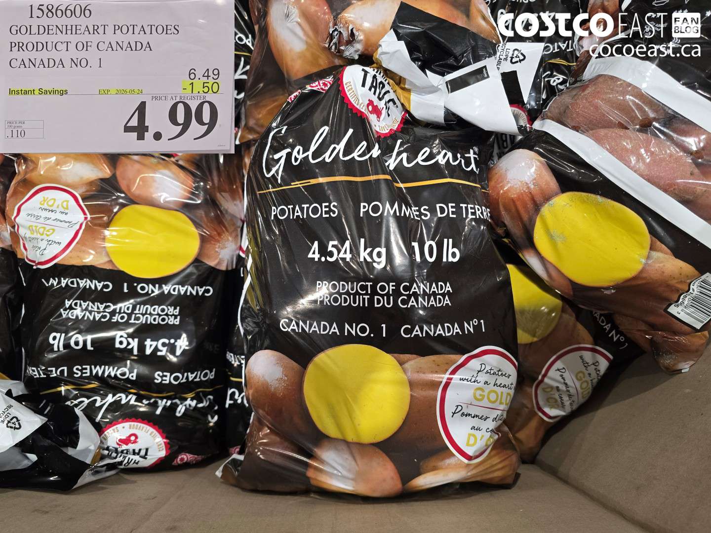 1586606 GOLDENHEART POTATOES PRODUCT OF CANADA CANADA NO. 1 ($1.50 INSTANT SAVINGS EXPIRES ON 2026-05-24) $4.99