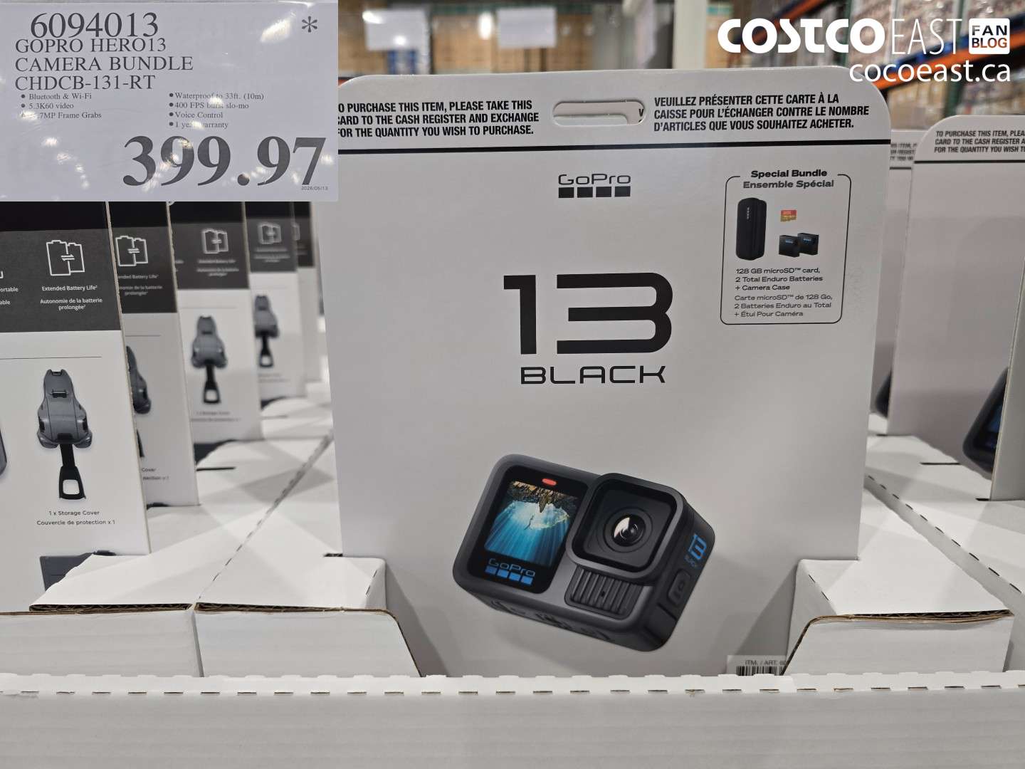 6094013 GOPRO HERO13 CAMERA BUNDLE CHDCB-131-RT $399.97
