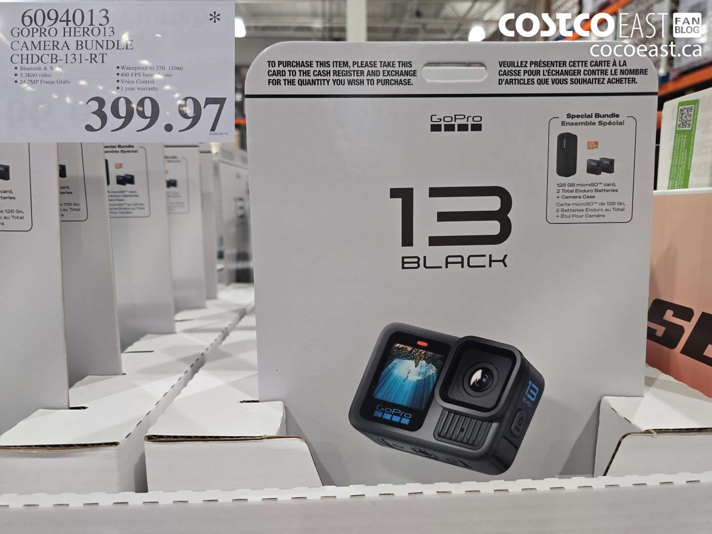 6094013 GOPRO HERO13 CAMERA BUNDLE CHDCB-131-RT $399.97