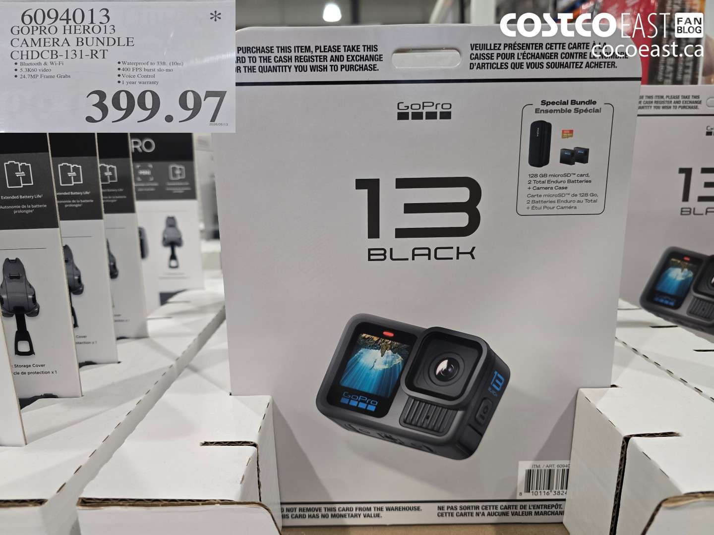 6094013 GOPRO HERO13 CAMERA BUNDLE CHDCB-131-RT $399.97