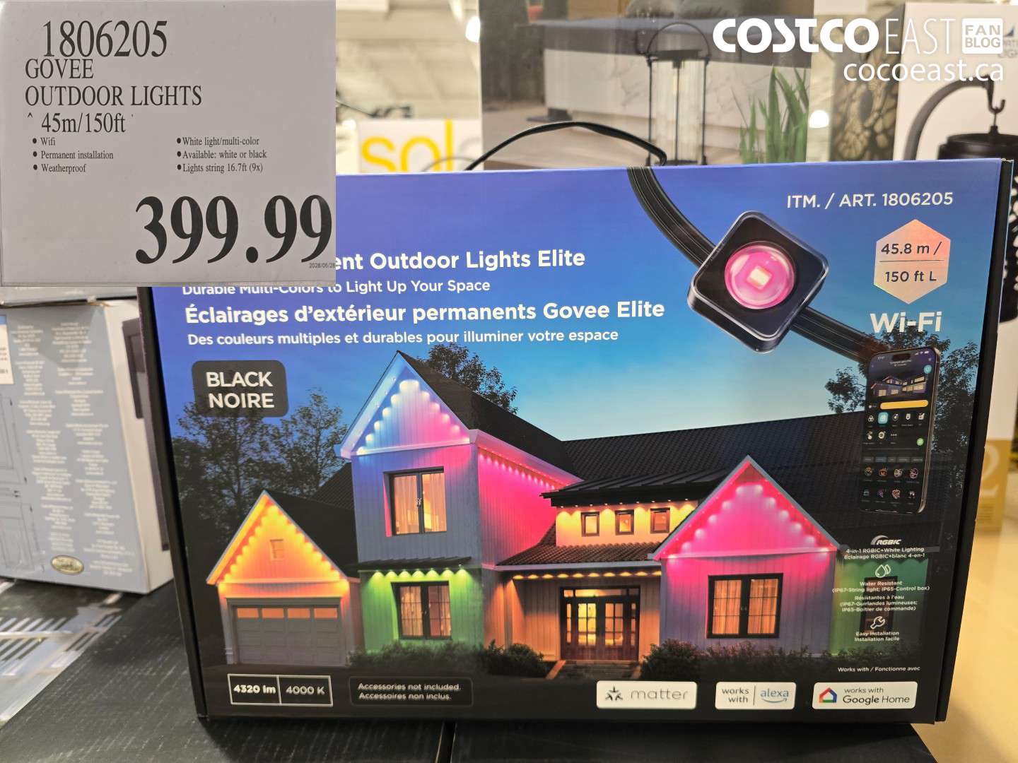 1806205 GOVEE OUTDOOR LIGHTS 45M/150FT $399.99