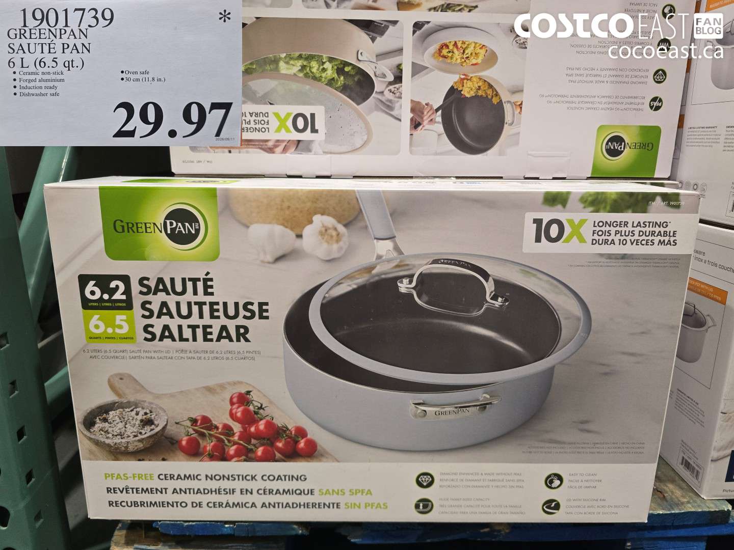 1901739 GREENPAN SAUTÉ PAN 6 L (6.5 QT.) $29.97