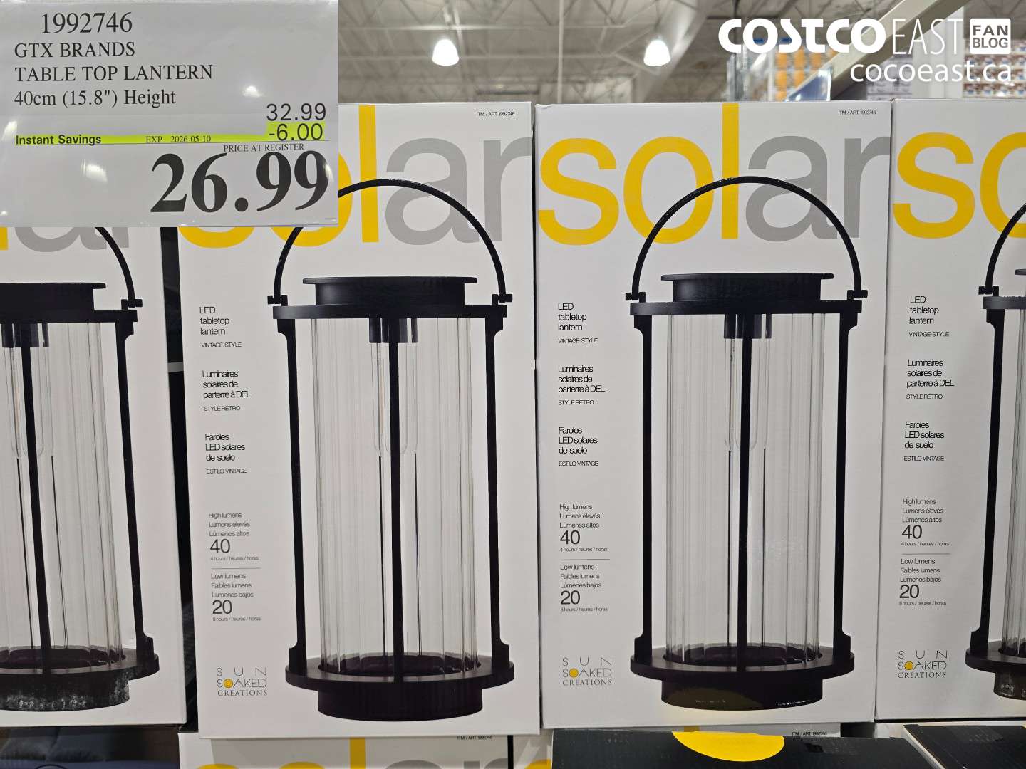 1992746 GTX BRANDS TABLE TOP LANTERN 40CM (15.8