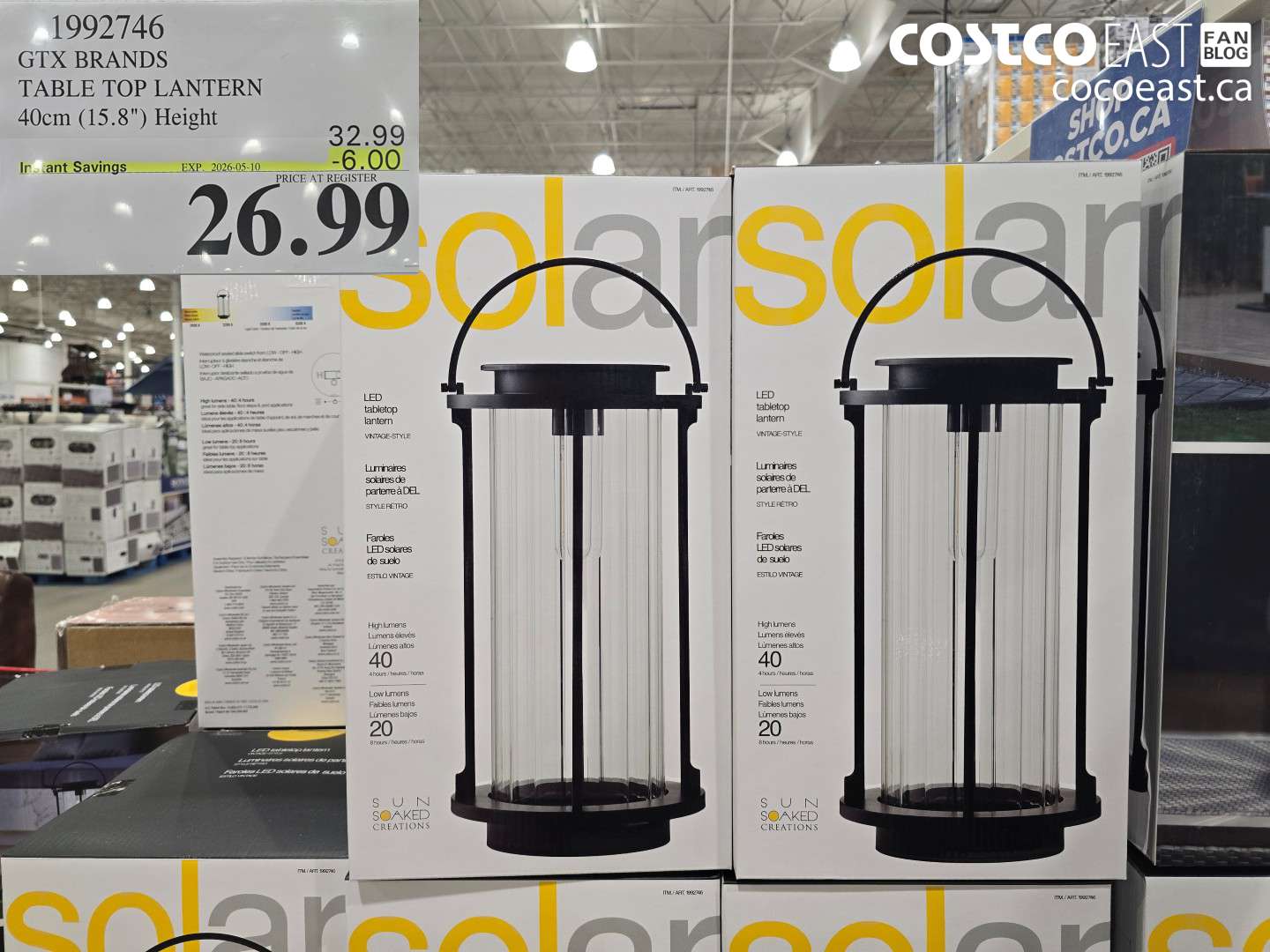 1992746 GTX BRANDS TABLE TOP LANTERN 40 CM (15.8