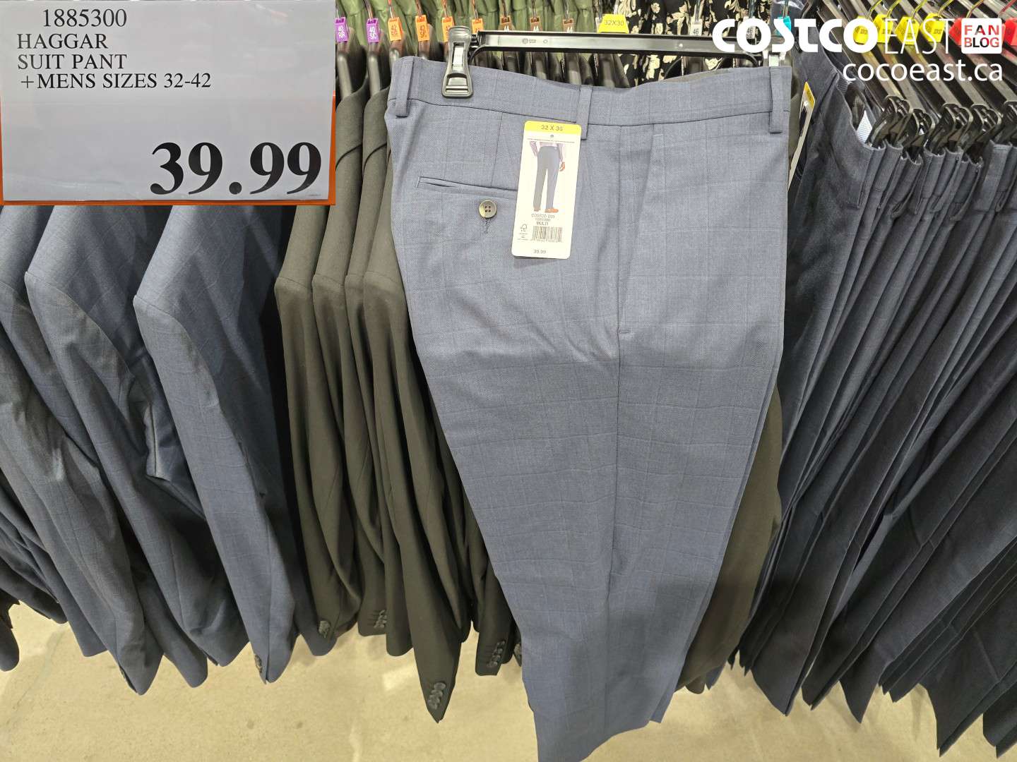 1885300 HAGGAR SUIT PANT + MENS SIZES 32-42 $39.99