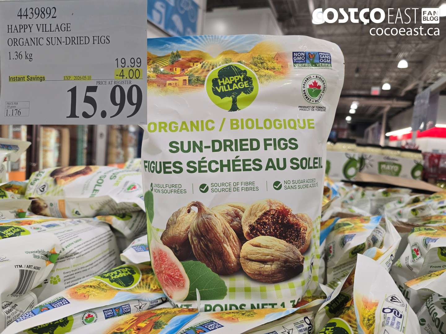 4439892 HAPPY VILLAGE ORGANIC SUN-DRIED FIGS 1.36 KG ($4.00 INSTANT SAVINGS EXPIRES ON 2026-05-10) $15.99