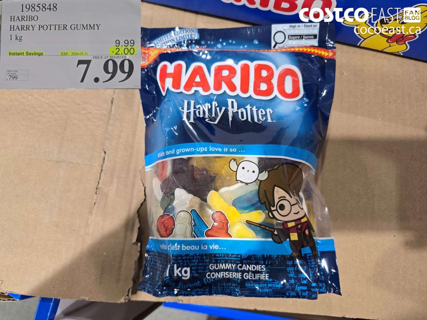 1985848 HARIBO HARRY POTTER GUMMY 1 KG ($2.00 INSTANT SAVINGS EXPIRES ON 2026-05-31) $7.99
