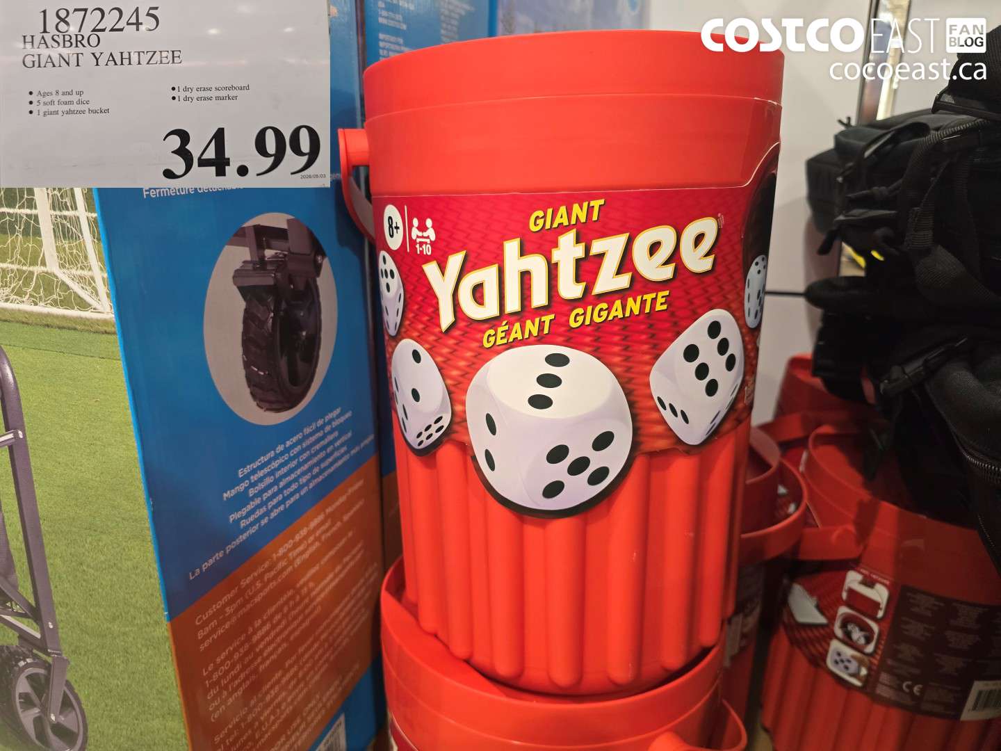 1872245 HASBRO GIANT YAHTZEE $34.99
