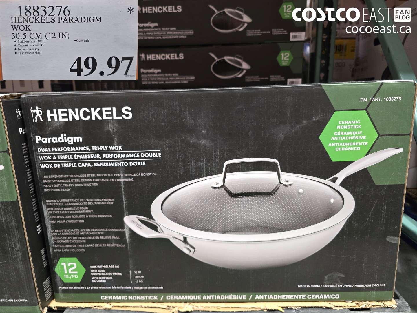 1883276 HENCKELS PARADIGM WOK 30.5 CM (12 IN) $49.97
