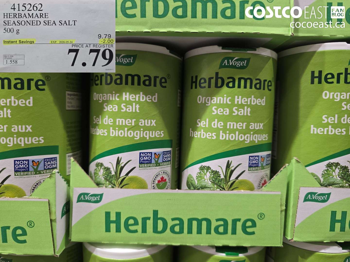 415262 HERBAMARE SEASONED SEA SALT 500 G ($2.00 INSTANT SAVINGS EXPIRES ON 2026-05-24) $7.79