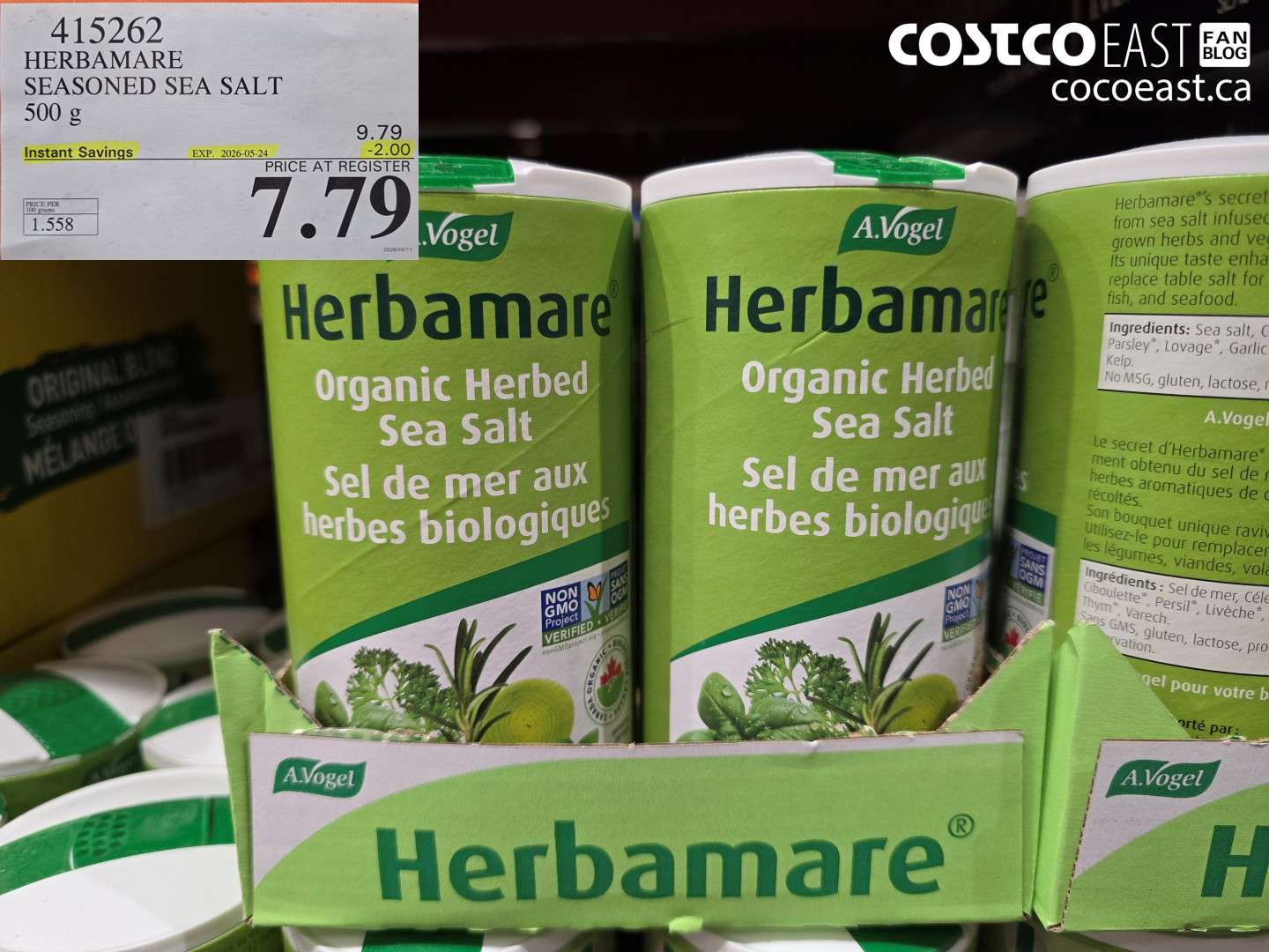 415262 HERBAMARE SEASONED SEA SALT 500 G ($2.00 INSTANT SAVINGS EXPIRES ON 2026-05-24) $7.79
