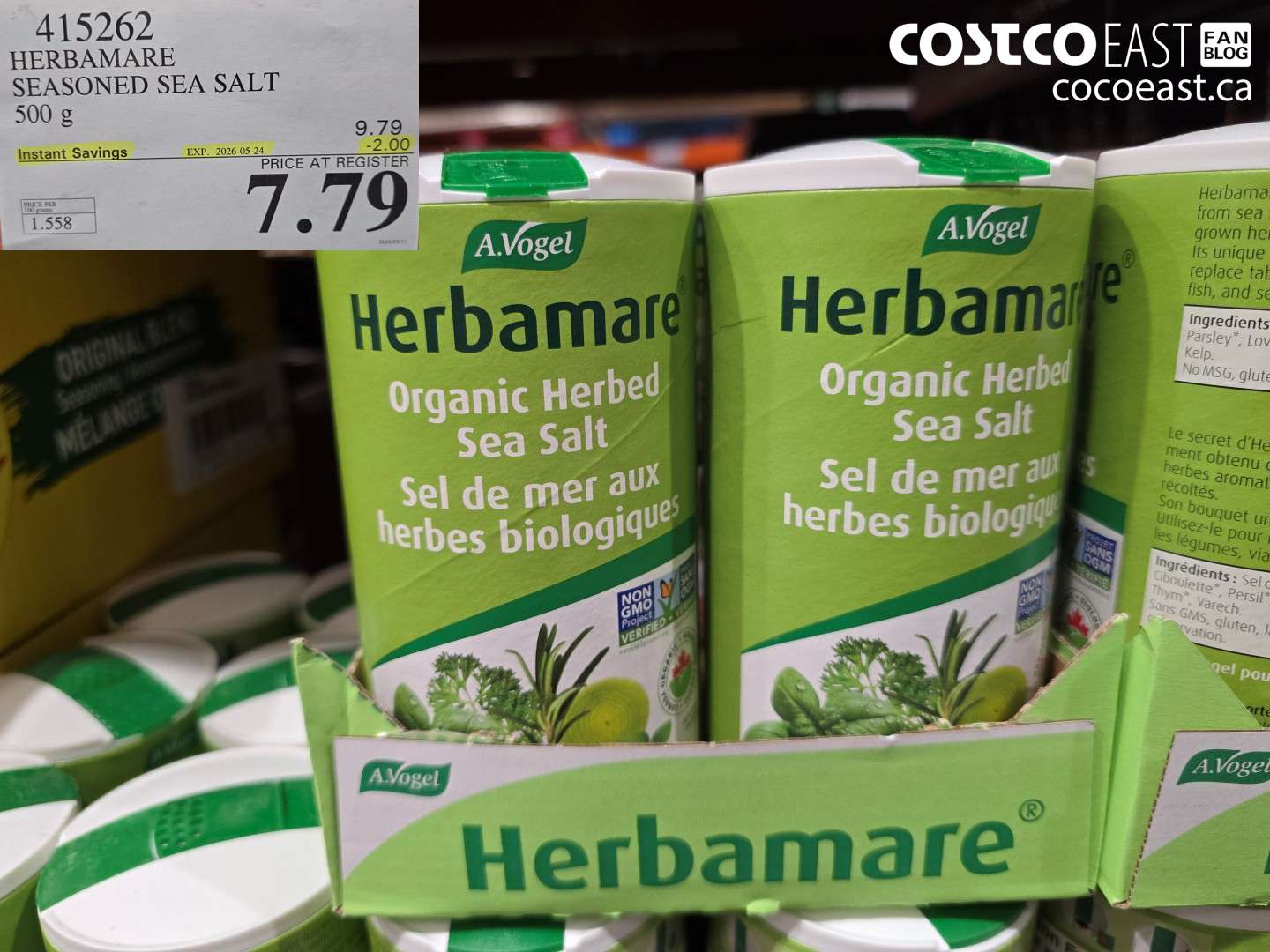 415262 HERBAMARE SEASONED SEA SALT 500 G ($2.00 INSTANT SAVINGS EXPIRES ON 2026-05-24) $7.79