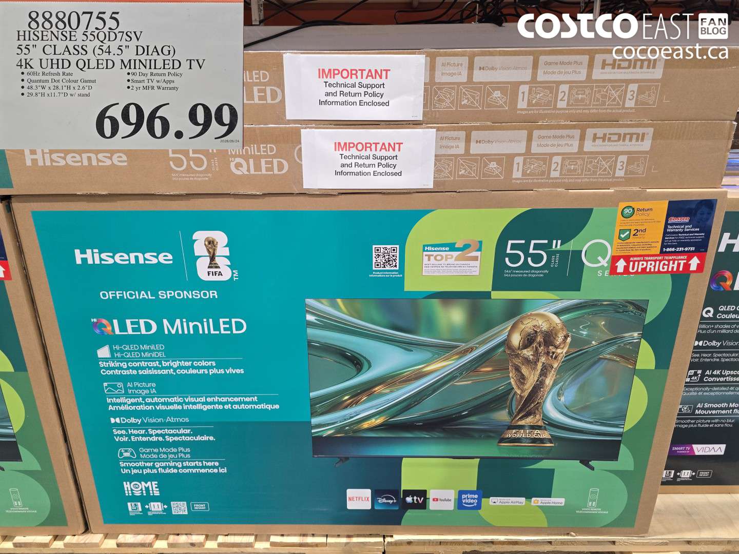 8880755 HISENSE 55QD7SV 55