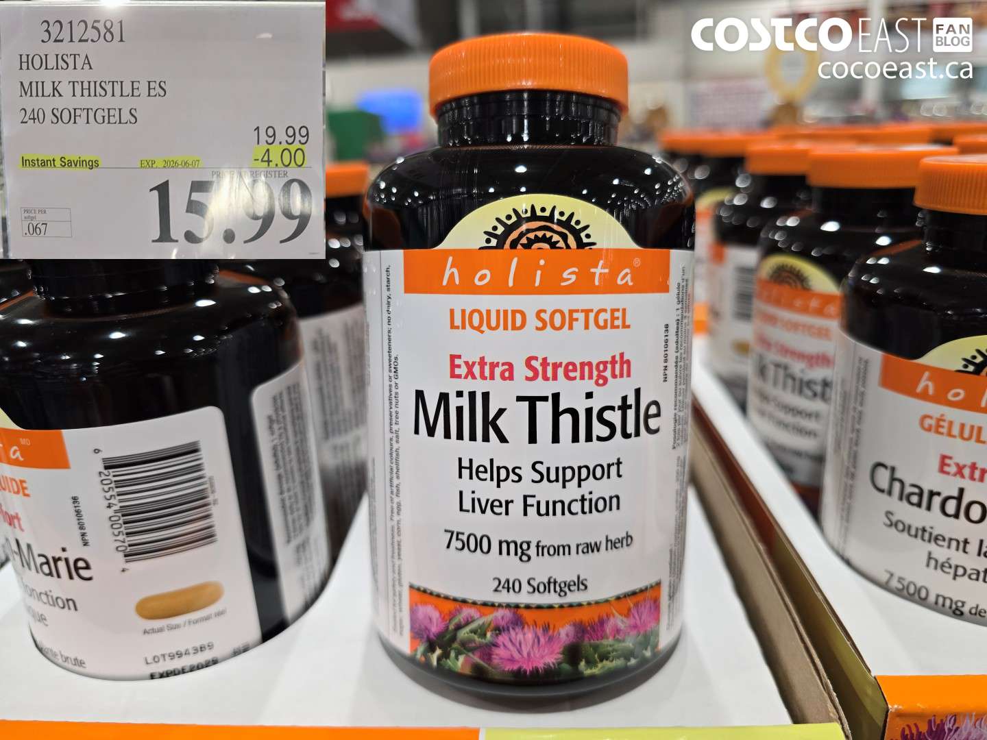 3212581 HOLISTA MILK THISTLE ES 240 SOFTGELS ($4.00 INSTANT SAVINGS EXPIRES ON 2026-06-07) $15.99