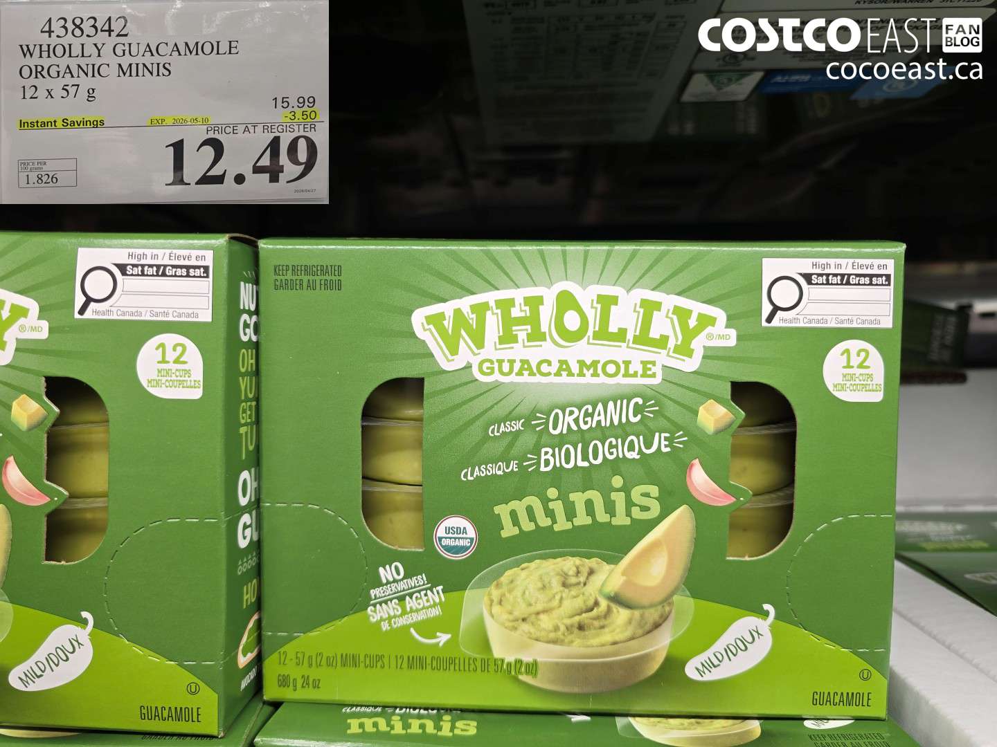 438342 HOLLY GUACAMOLE ORGANIC MINIS 12 X 57 G ($3.50 INSTANT SAVINGS EXPIRES ON 2026-05-10) $12.49