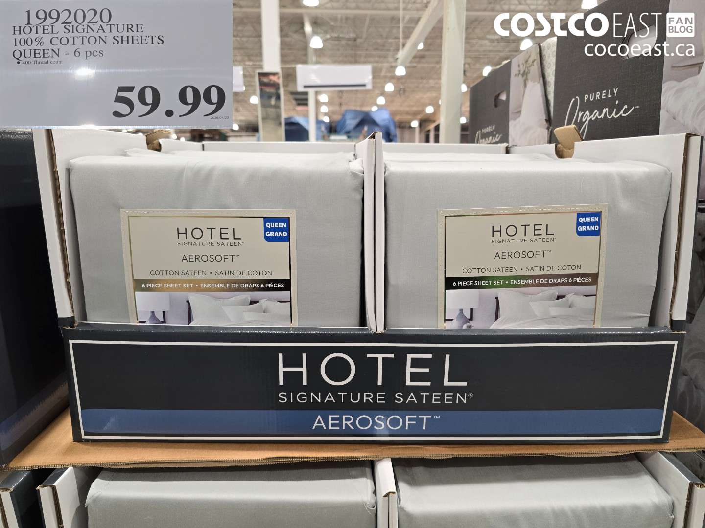 1992020 HOTEL SIGNATURE 100% COTTON SHEETS QUEEN - 6 PCS $59.99