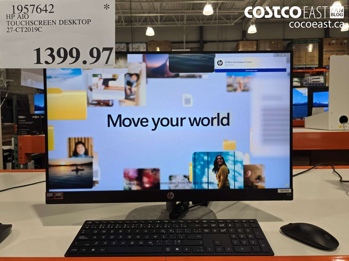 1957642 HP AIO TOUCHSCREEN DESKTOP 27-CT2019C $1399.97
