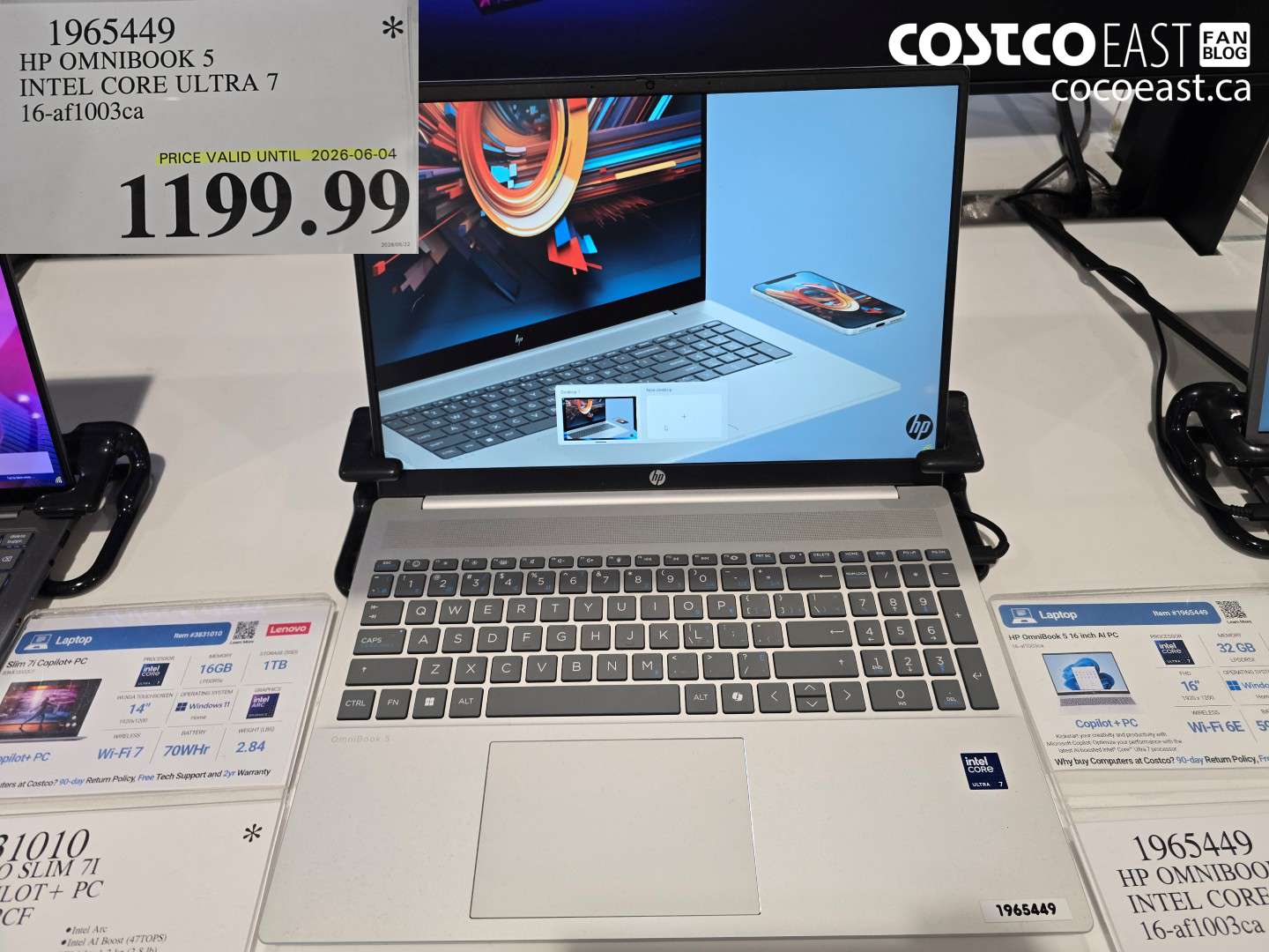 1965449 HP OMNIBOOK 5 INTEL CORE ULTRA 7 16-AF1003CA $1199.99
