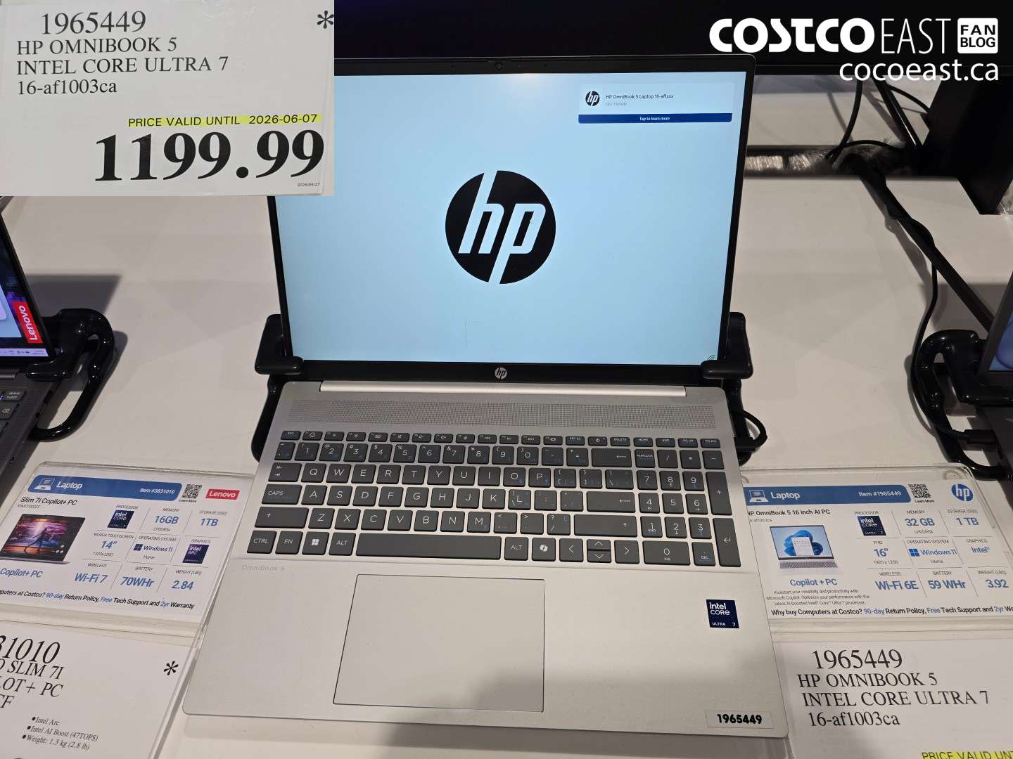 1965449 HP OMNIBOOK 5 INTEL CORE ULTRA 7 16-AF1003CA $1199.99