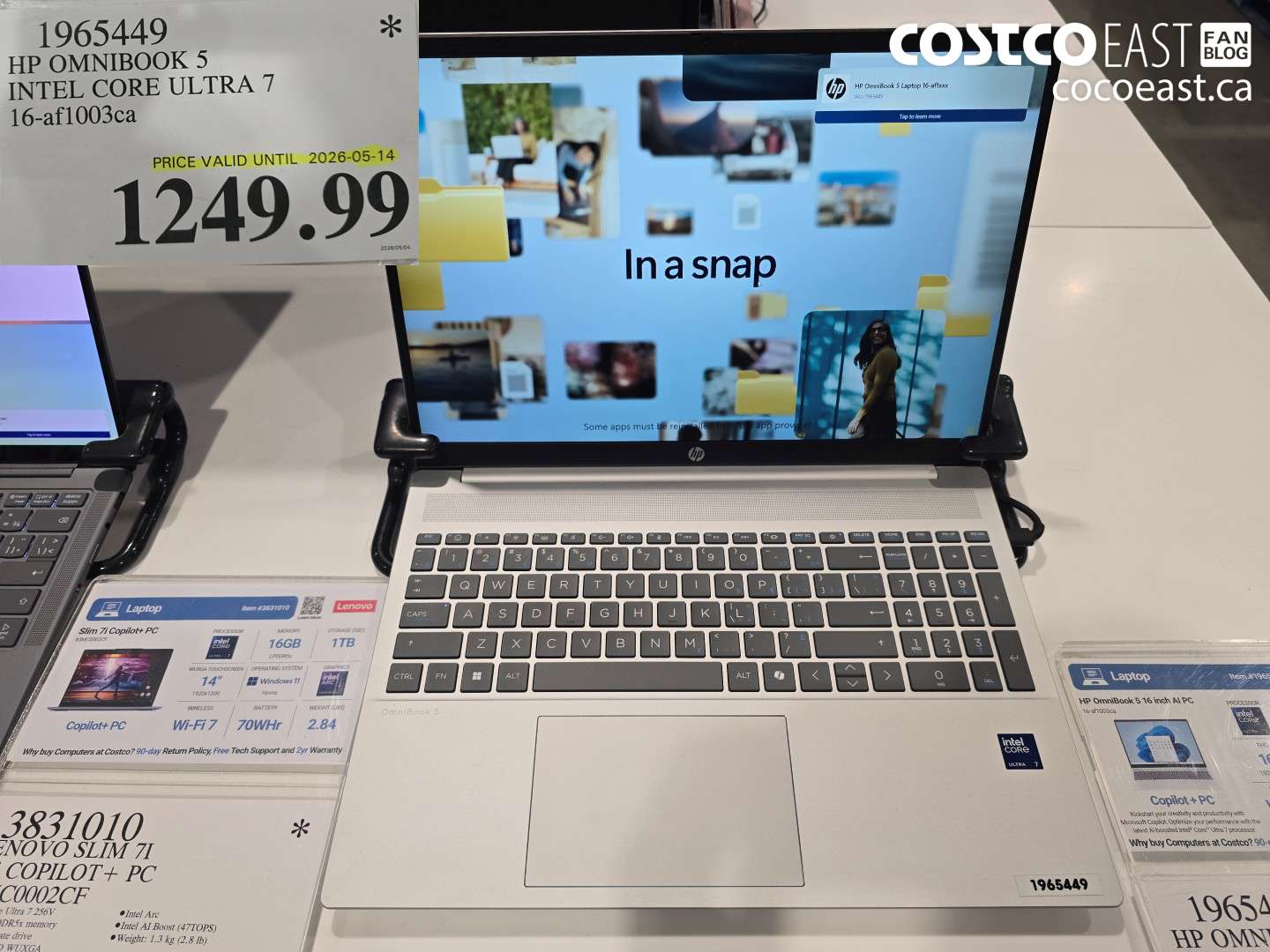 1965449 HP OMNIBOOK 5 INTEL CORE ULTRA 7 $1249.99