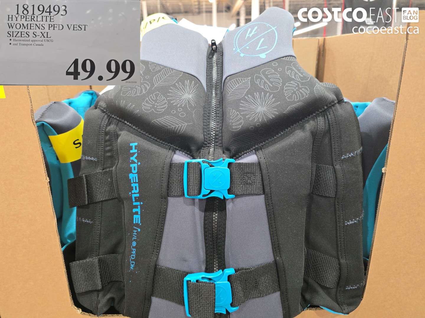 1819493 HYPERLITE WOMENS PFD VEST SIZES S-XL $49.99