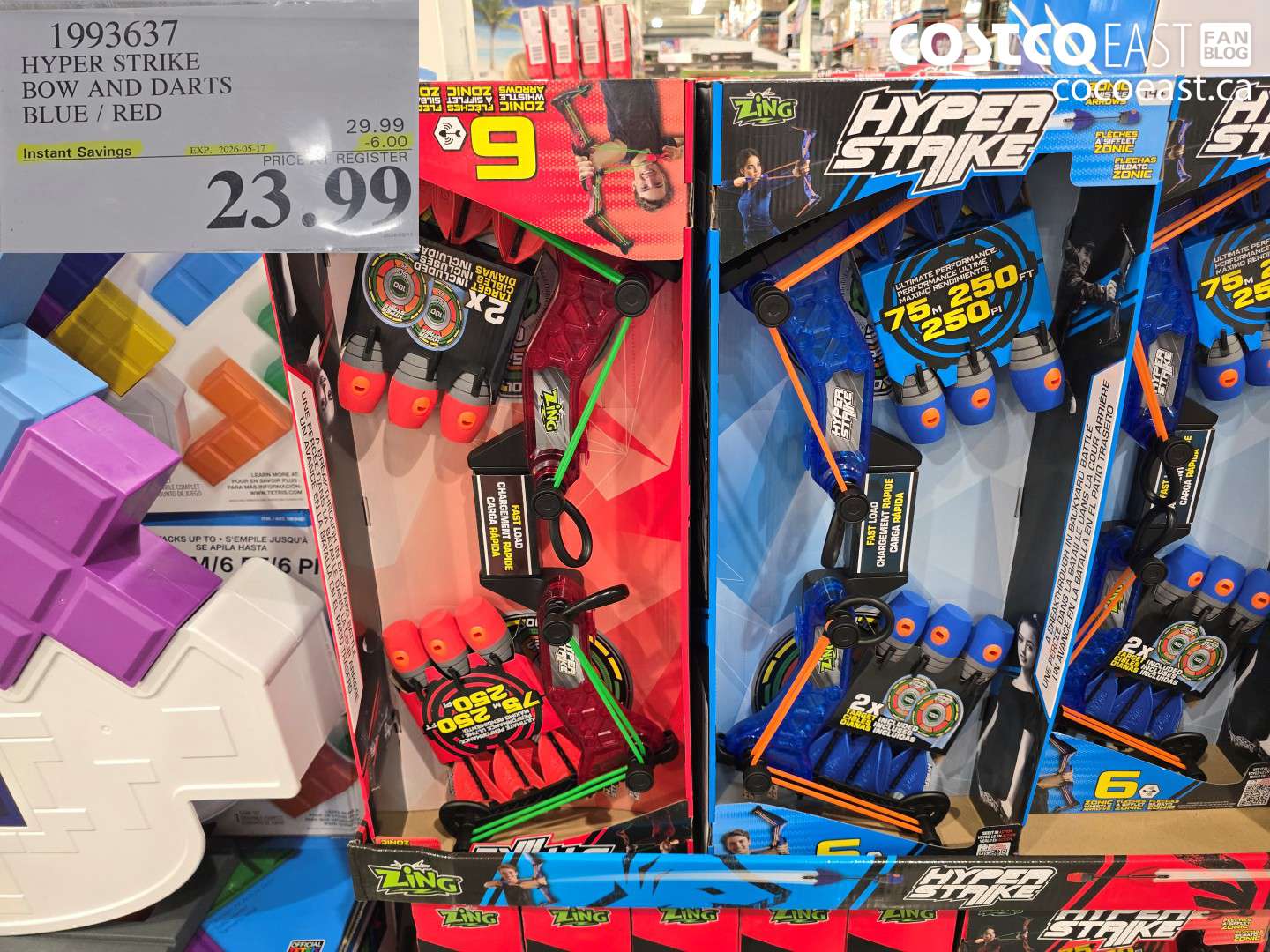 1993637 HYPER STRIKE BOW AND DARTS BLUE / RED ($6.00 INSTANT SAVINGS EXPIRES ON 2026-05-17) $23.99