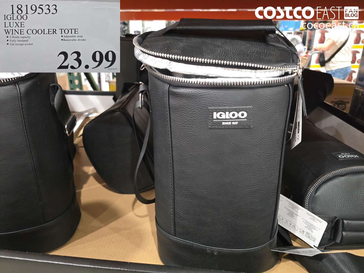 1819533 IGLOO LUXE WINE COOLER TOTE $23.99