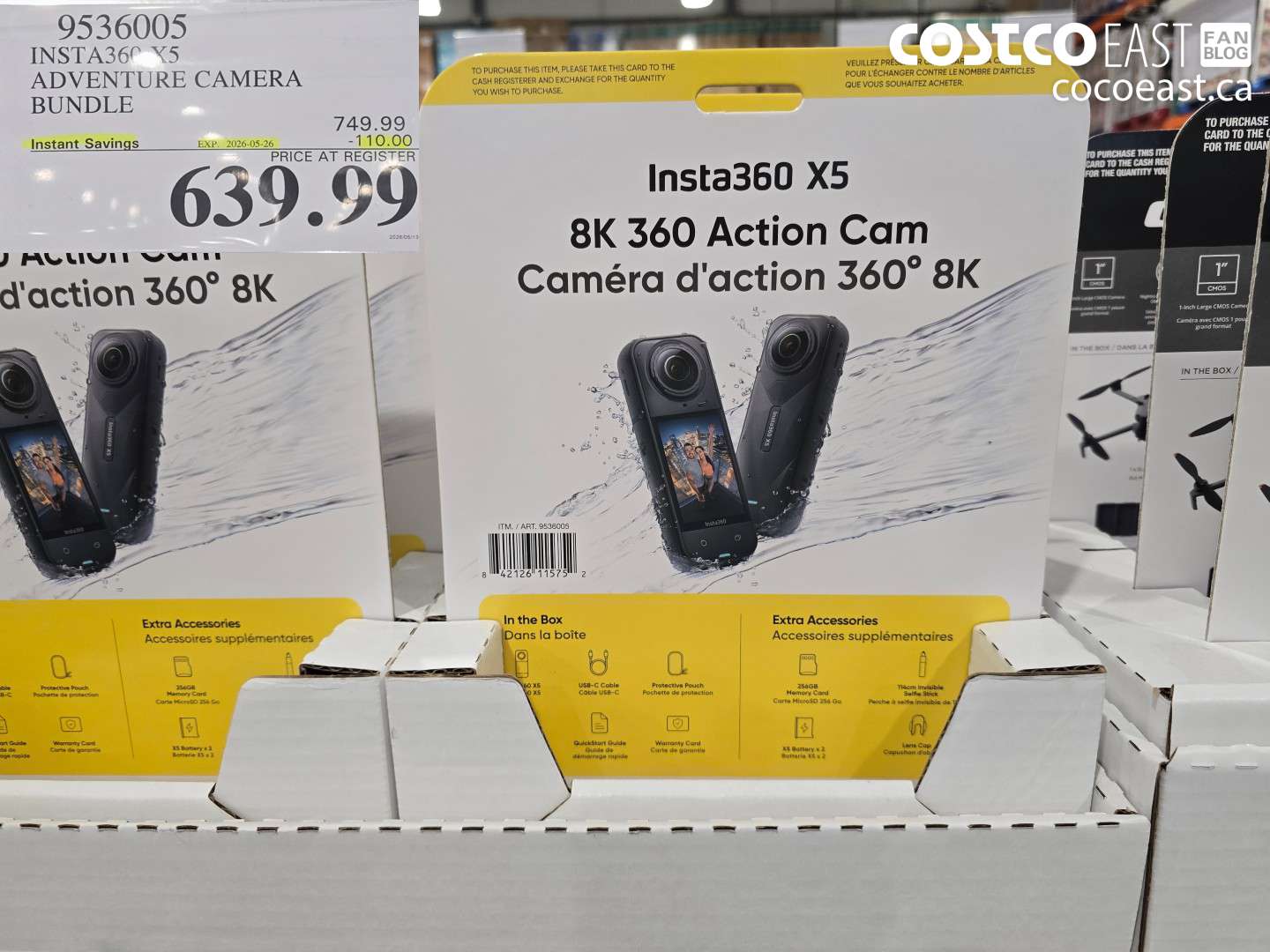 9536005 INSTA360 X5 ADVENTURE CAMERA BUNDLE ($110.00 INSTANT SAVINGS EXPIRES ON 2026-05-26) $639.99