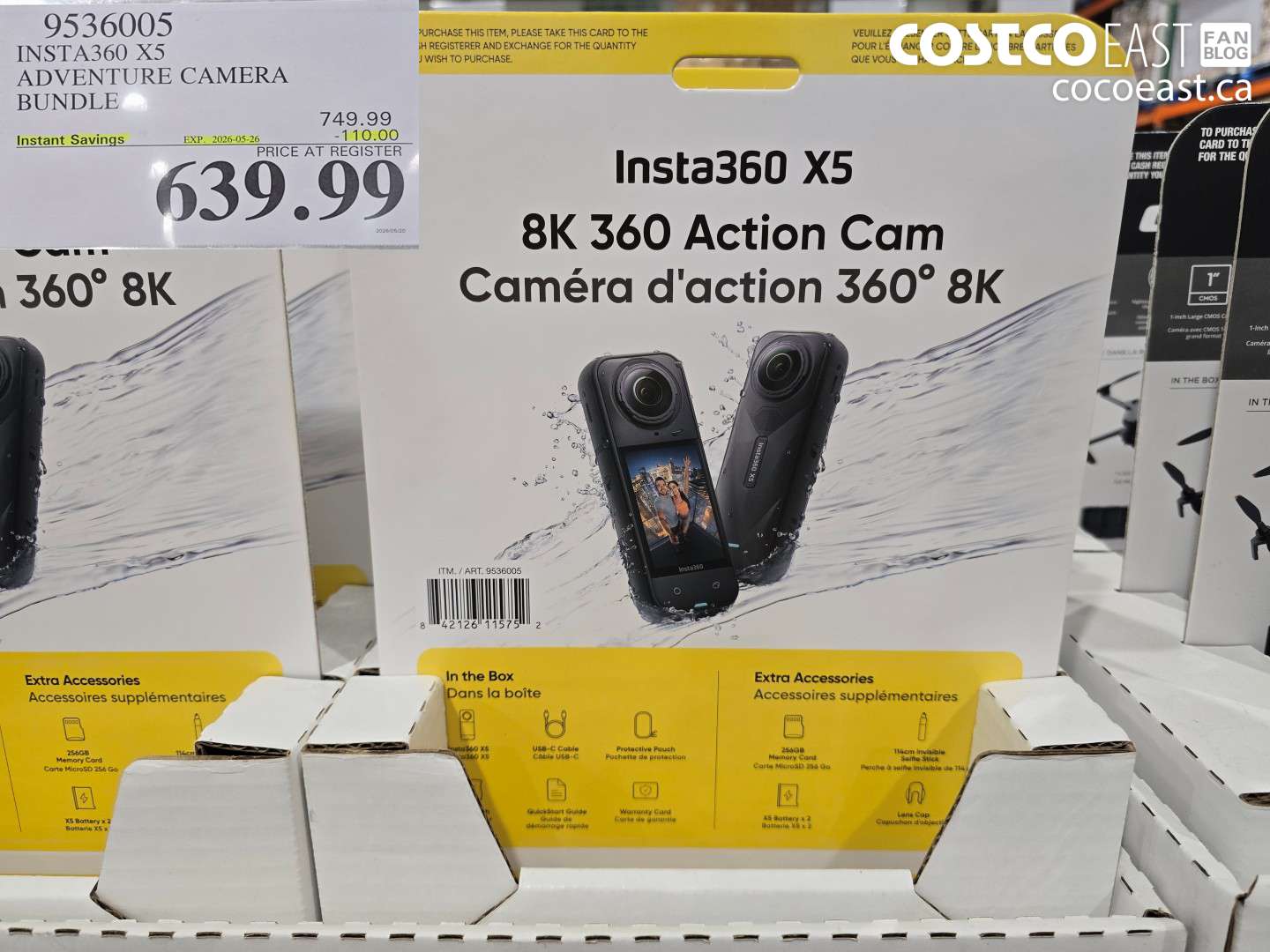 9536005 INSTA360 X5 ADVENTURE CAMERA BUNDLE ($110.00 INSTANT SAVINGS EXPIRES ON 2026-05-26) $639.99
