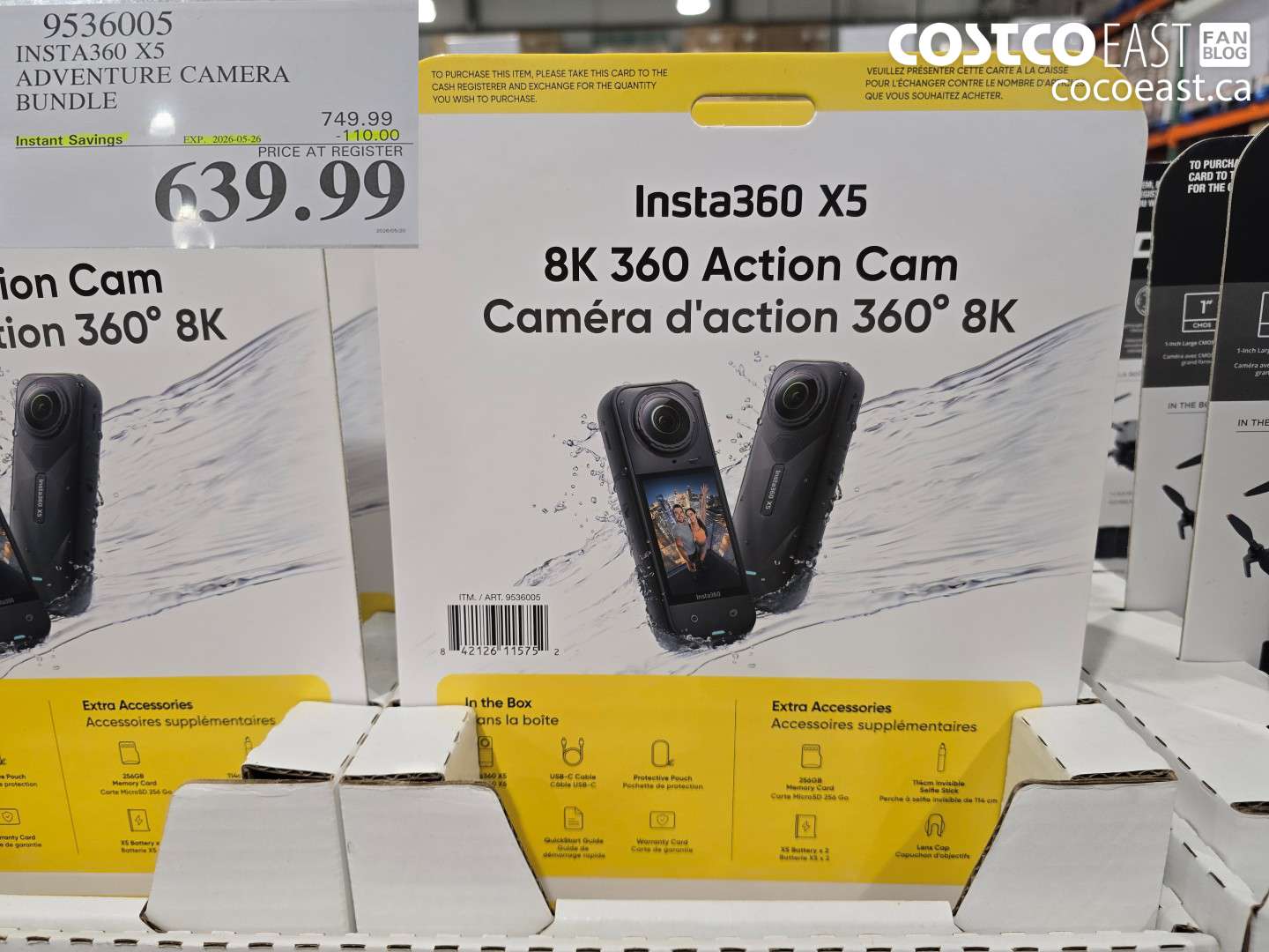 9536005 INSTA360 X5 ADVENTURE CAMERA BUNDLE ($110.00 INSTANT SAVINGS EXPIRES ON 2026-05-26) $639.99