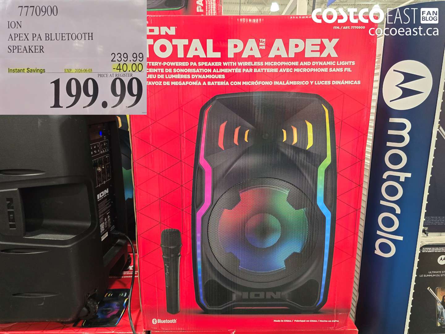 7770900 ION APEX PA BLUETOOTH SPEAKER ($40.00 INSTANT SAVINGS EXPIRES ON 2026-06-03) $199.99