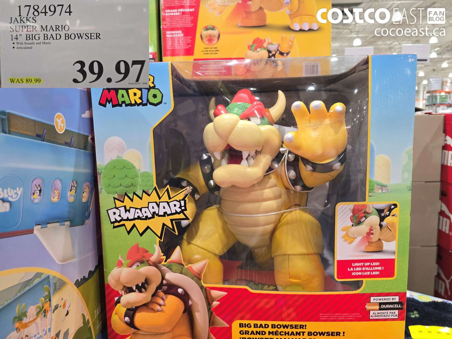1784974 JAKKS SUPER MARIO 14 IN BIG BAD BOWSER $39.97