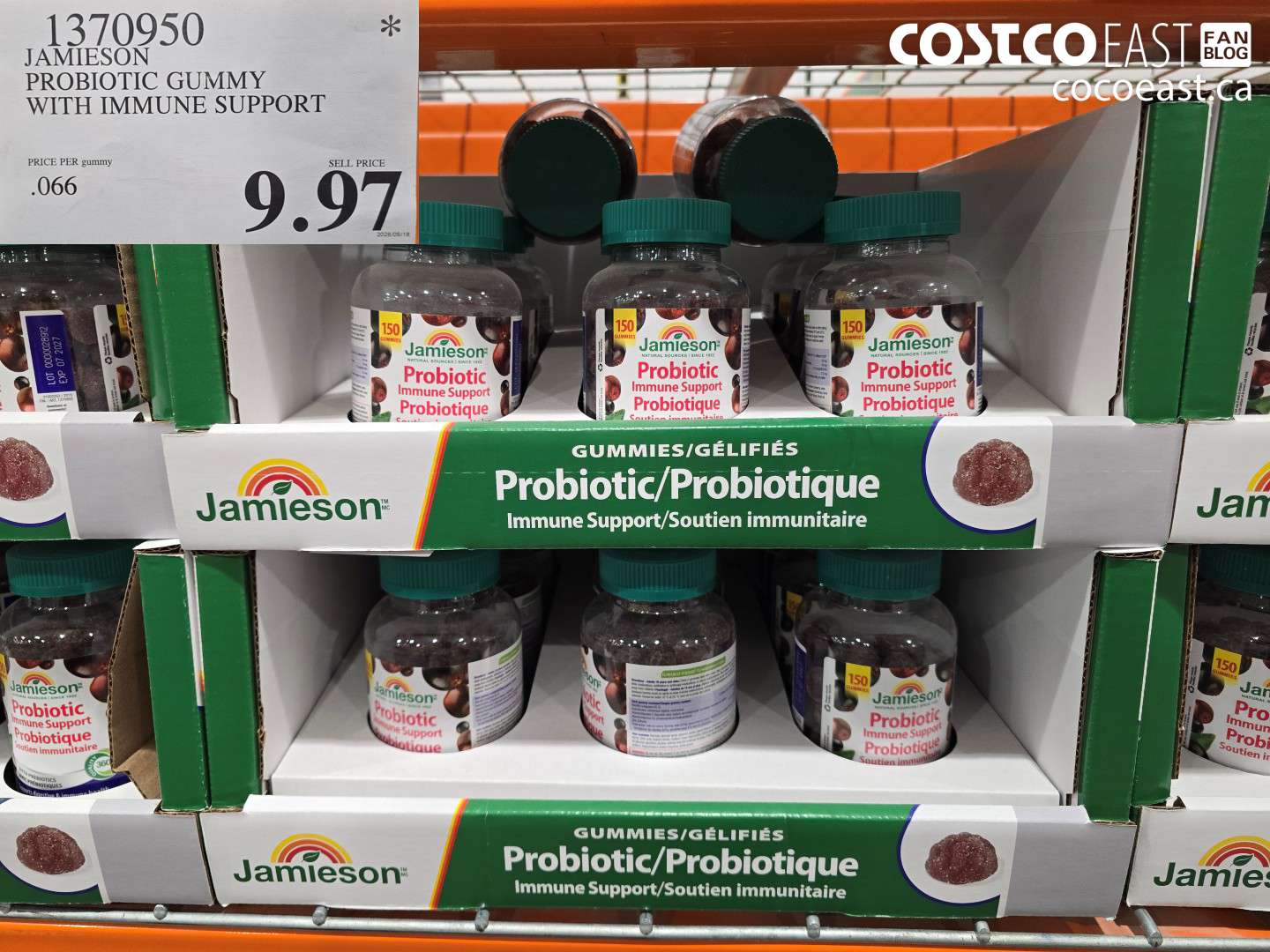 1370950 JAMIESON PROBIOTIC GUMMY WITH IMMUNE SUPPORT $9.97