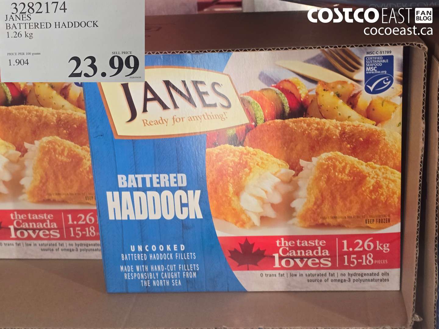 3282174 JANES BATTERED HADDOCK 1.26 KG $23.99
