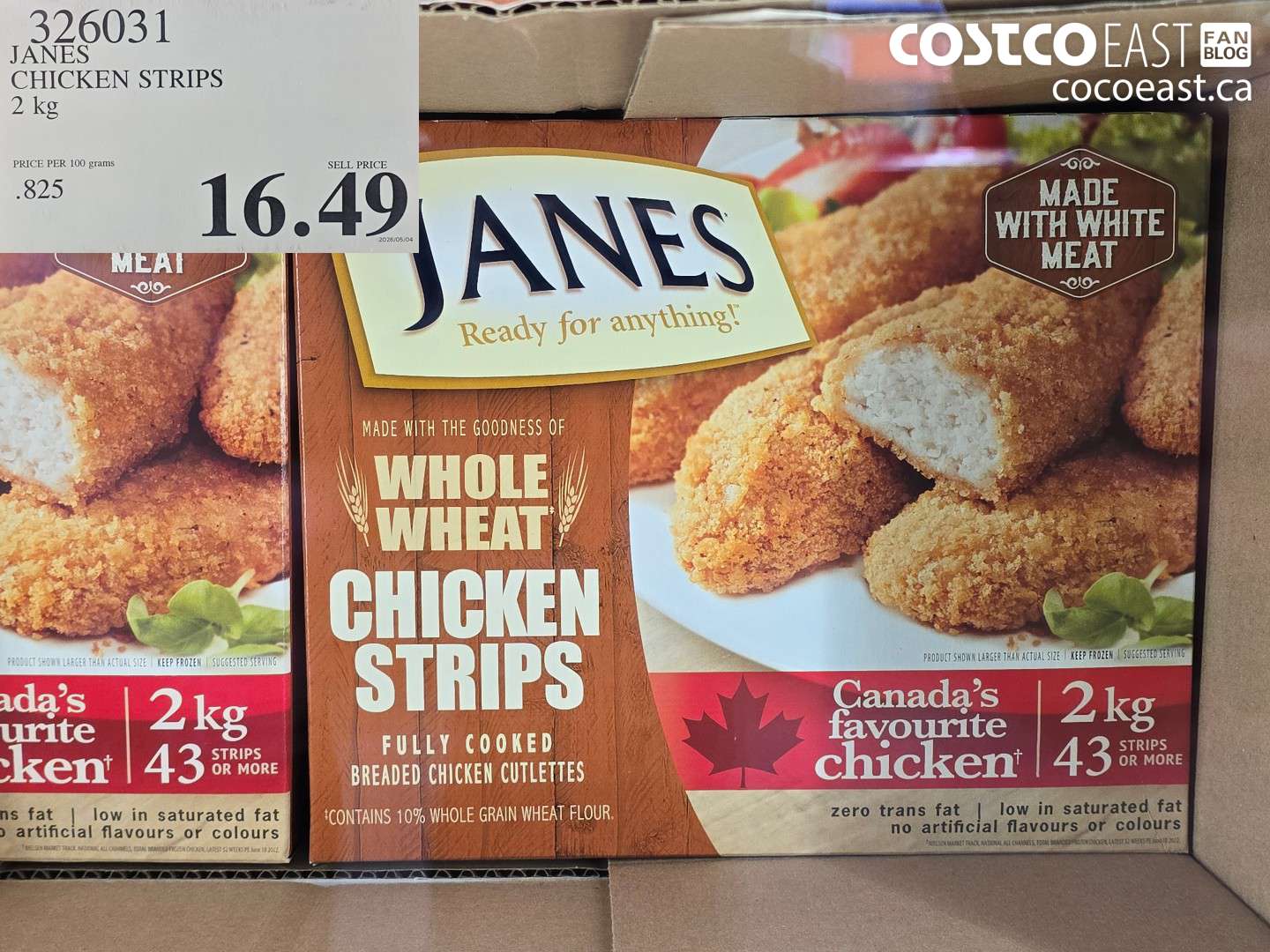 326031 JANES CHICKEN STRIPS 2 KG $16.49