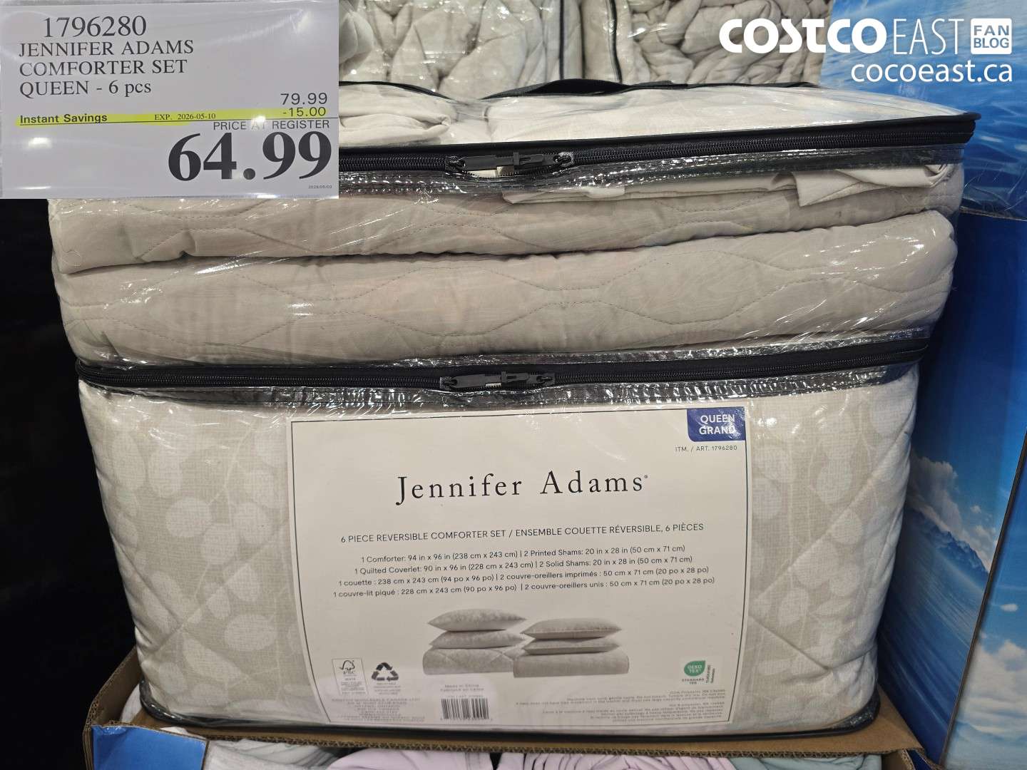 1796280 JENNIFER ADAMS COMFORTER SET QUEEN - 6 PCS ($15.00 INSTANT SAVINGS EXPIRES ON 2026-05-10) $64.99