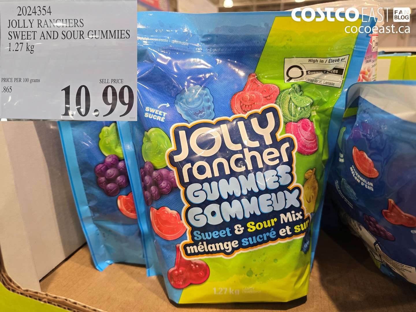 2024354 JOLLY RANCHERS SWEET AND SOUR GUMMIES 1.27 KG $10.99