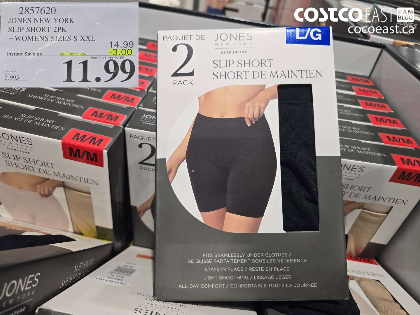 2857620 JONES NEW YORK SLIP SHORT 2PK WOMENS SIZES S-XXL ($3.00 INSTANT SAVINGS EXPIRES ON 2026-05-24) $11.99