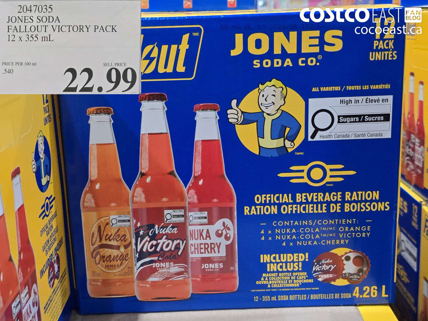 2047035 JONES SODA FALLOUT VICTORY PACK 12 X 355 ML $22.99