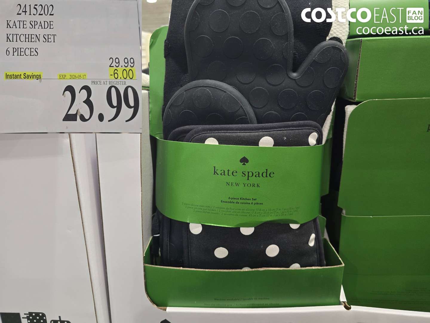 2415202 KATE SPADE KITCHEN SET 6 PIECES ($6.00 INSTANT SAVINGS EXPIRES ON 2026-05-17) $23.99