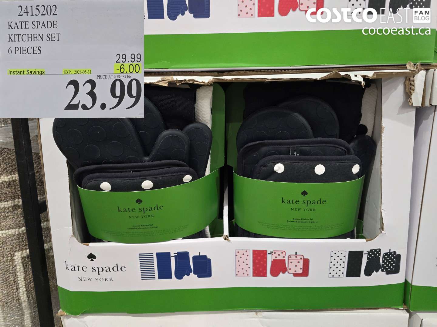 2415202 KATE SPADE KITCHEN SET 6 PIECES ($6.00 INSTANT SAVINGS EXPIRES ON 2026-05-31) $23.99